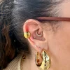 Fashion Ear cuff anello oro Orecchini