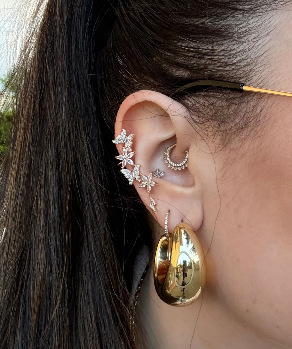 Outlet Ear cuff farfalle oro Orecchini