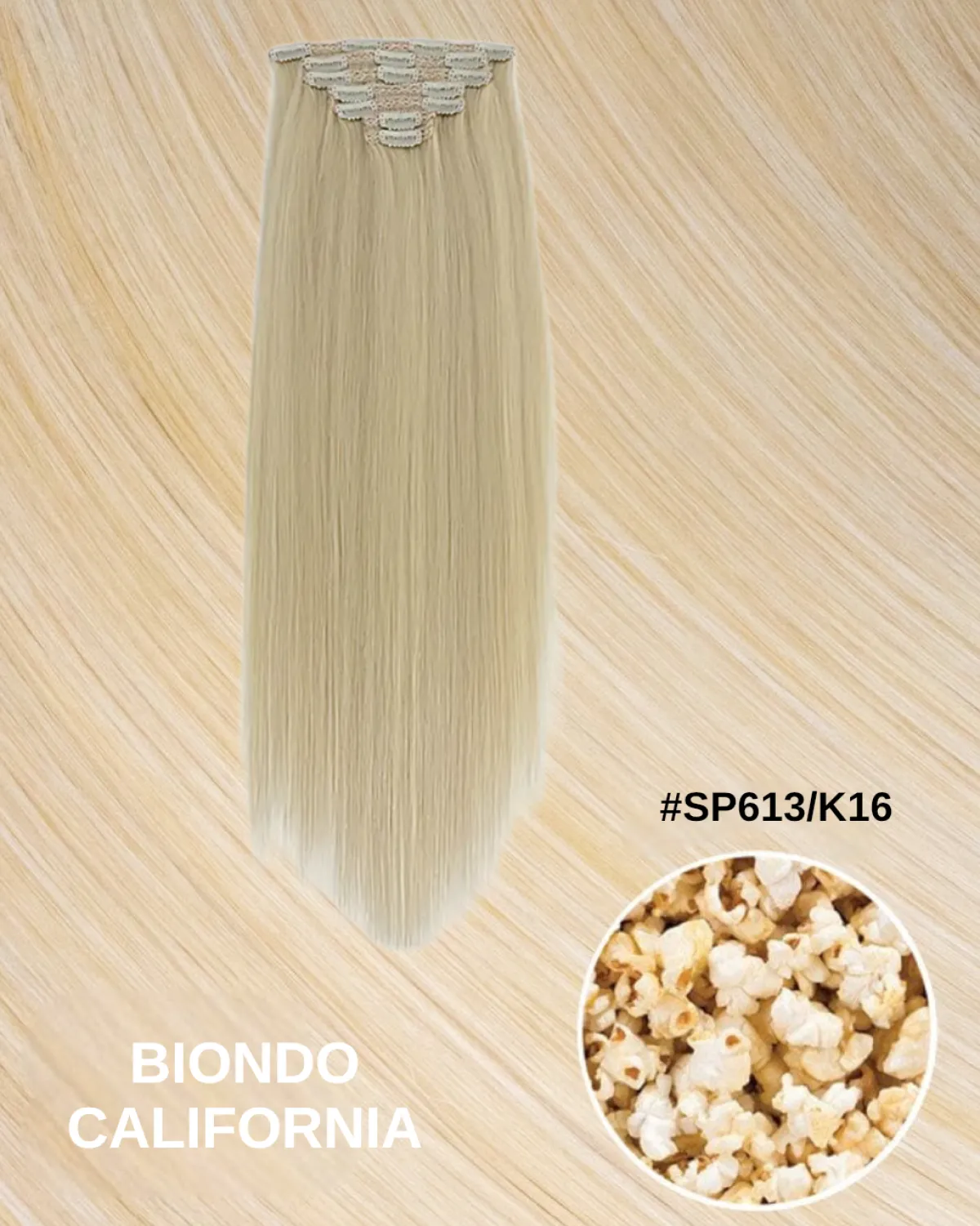 Hot Extension 7 clip liscia Biondo sfumato Extension Bionde|Code Per Bionde