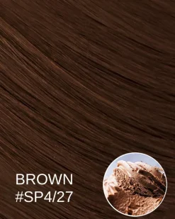 Online Extension 7 clip liscia castano con meches Extension Castane|Code Basi Castane