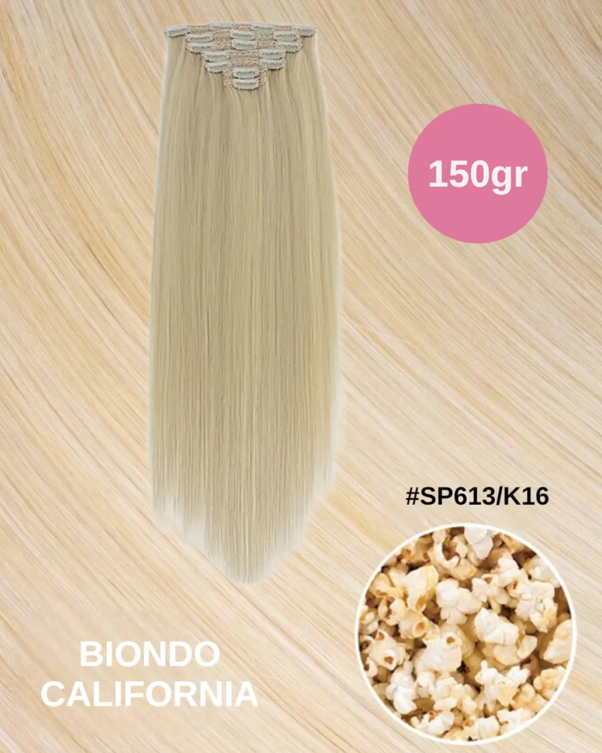 Sale Extension 150g lisce 7 clip vari colori Extension Bionde|Extension Nere