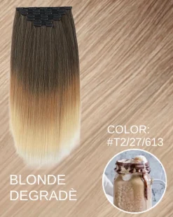 Hot Extension 228gr 7 clip biondo Degradè liscio 60cm Extension Bionde|Code Per Bionde