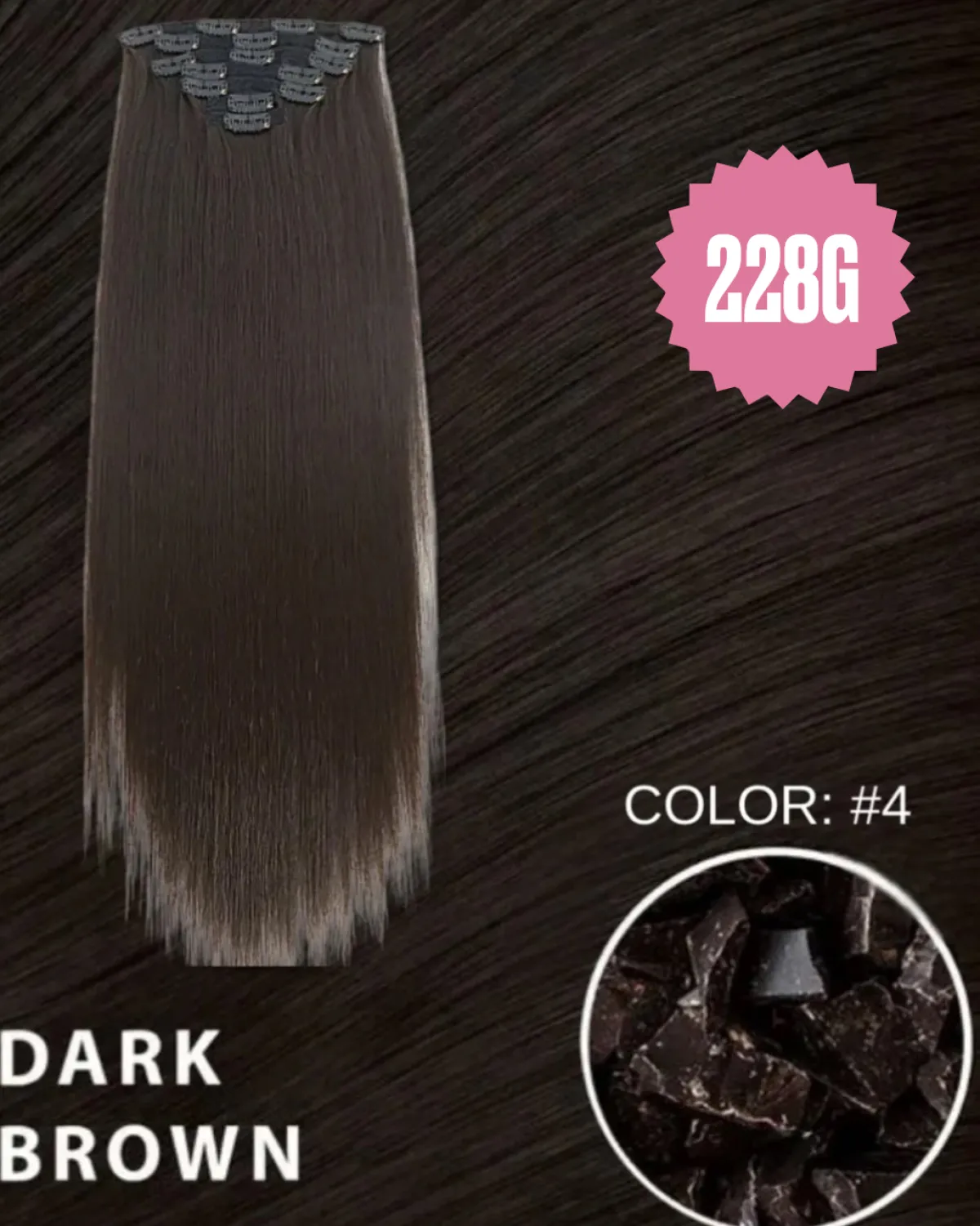 New Extension 228gr lisce 7 clip vari colori Extension Bionde|Extension Nere