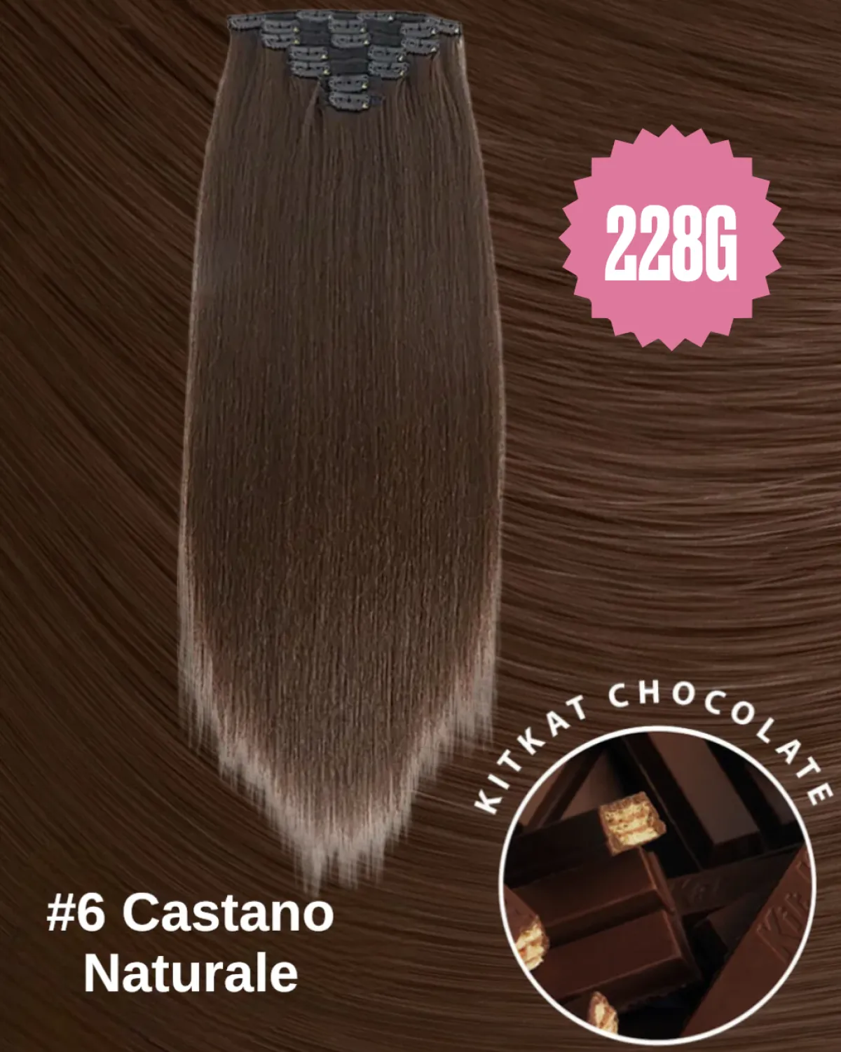 New Extension 228gr lisce 7 clip vari colori Extension Bionde|Extension Nere