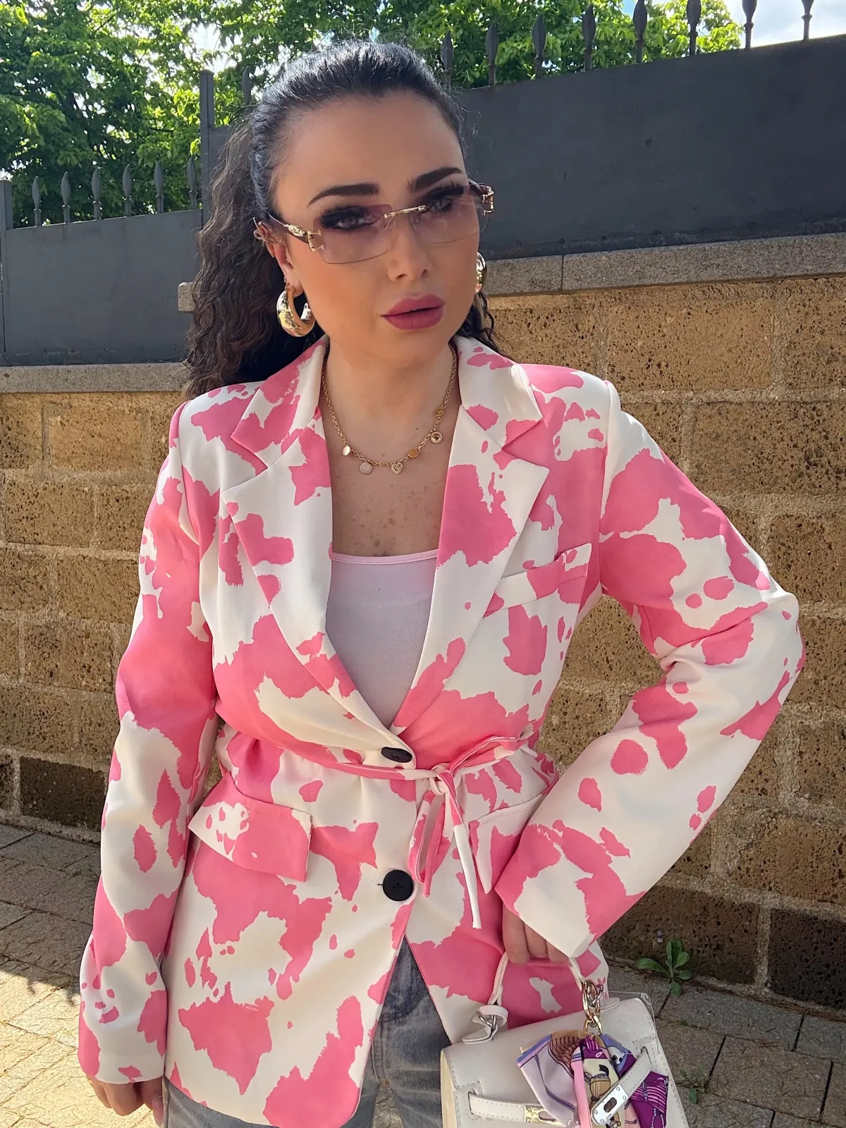 Sale Giacca pink white Giacche E Cardigan