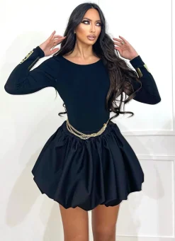 Clearance Gonna a palloncino nero Gonne