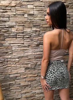Online Gonna animalier con strass Gonne