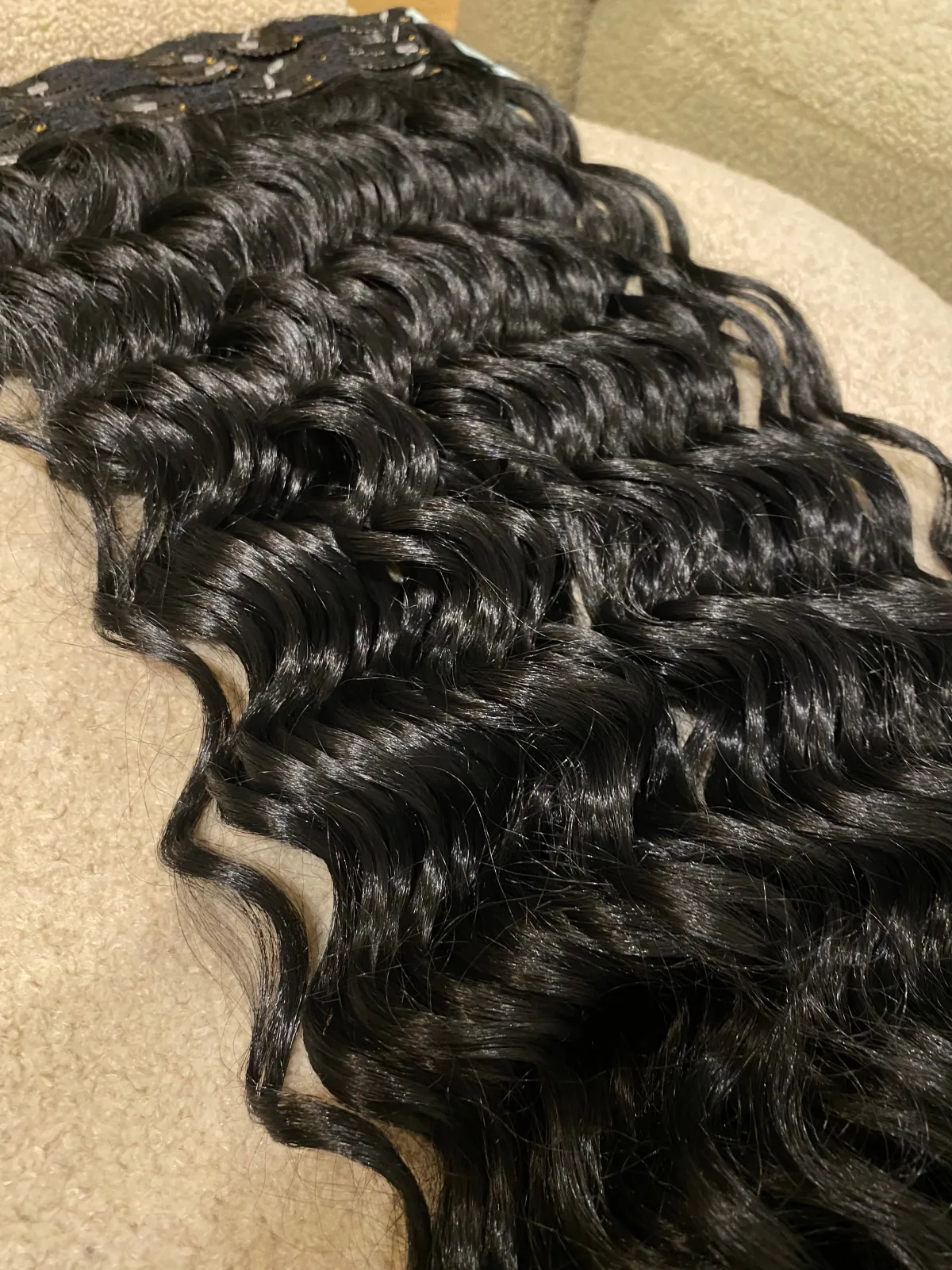 Online Maxi fascia 7 clip onde morbide con clip nero Extension Nere|Code Basi Nere