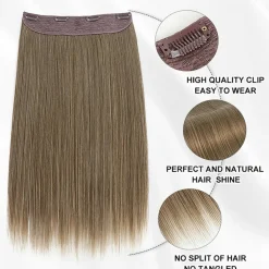 Best Maxi fascia castano freddo con clip Extension Castane