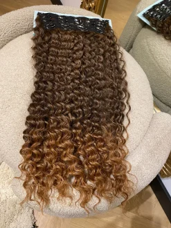 Sale Maxi fascia Riccia con clip castano Degradè Extension Castane|Code Basi Castane