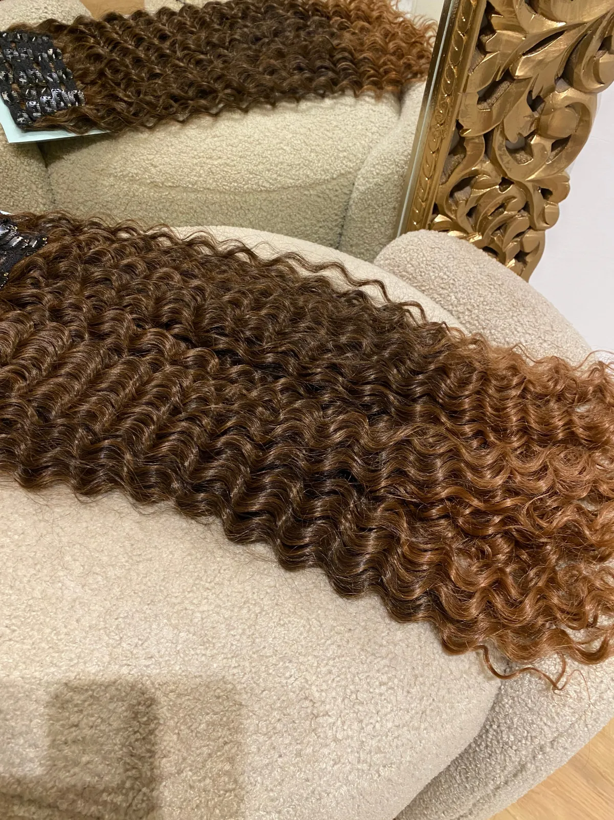 Sale Maxi fascia Riccia con clip castano Degradè Extension Castane|Code Basi Castane