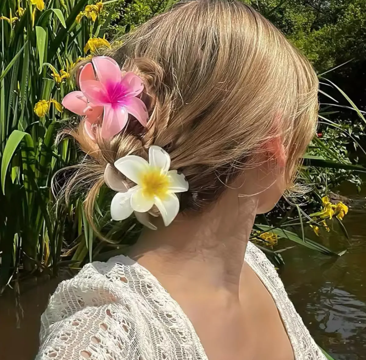 Best Mollettone per capelli a forma di fiore Accessori Per Code|Bikini