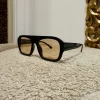 Online Occhiale nero con lente chiara Occhiali