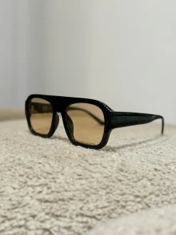 Online Occhiale nero con lente chiara Occhiali
