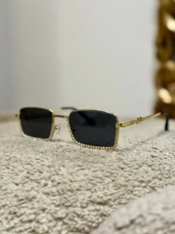 Outlet Occhiale nero con strass Occhiali