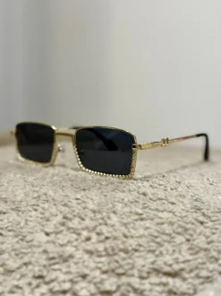 Outlet Occhiale nero con strass Occhiali