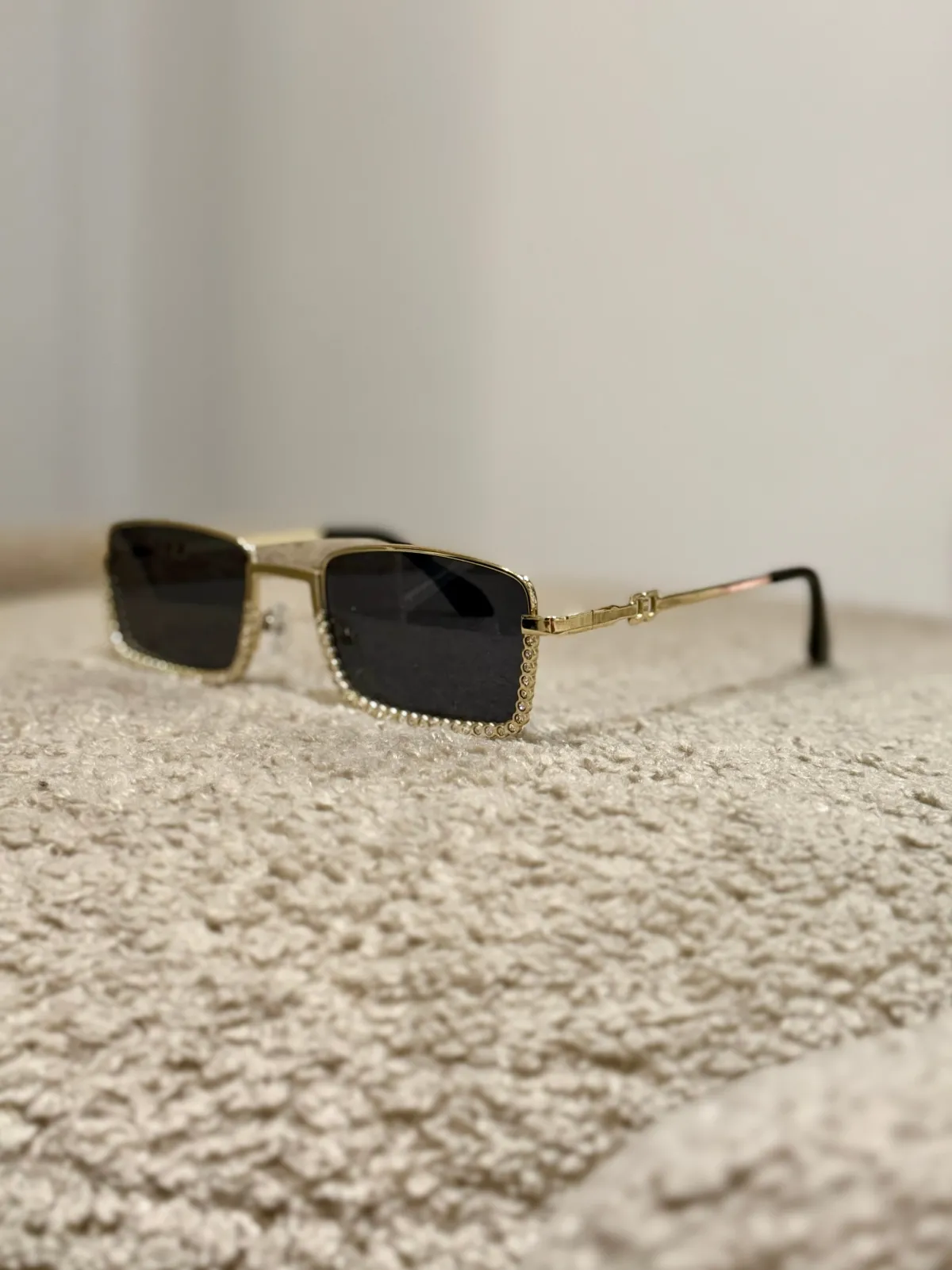 Outlet Occhiale nero con strass Occhiali