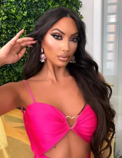 Fashion Orecchini con perline cipria multicolore Orecchini|Bikini