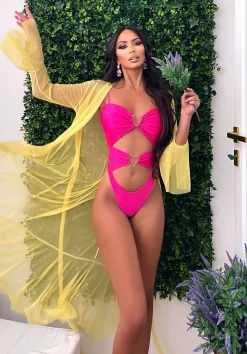 Fashion Orecchini con perline cipria multicolore Orecchini|Bikini