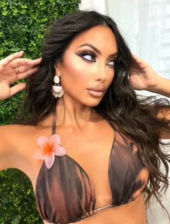 Sale Orecchini con perline cipria Orecchini|Bikini