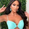 Fashion Orecchini con perline turchese Orecchini|Bikini
