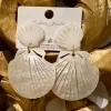 Online Orecchini conchiglie bianche glitter Orecchini|Bikini