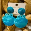 New Orecchini conchiglie turchese glitter Orecchini|Bikini