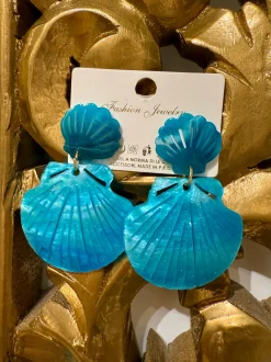 New Orecchini conchiglie turchese glitter Orecchini|Bikini