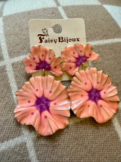 Fashion Orecchini fiori rosa Bikini|Bikini