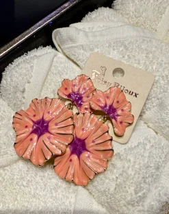 Fashion Orecchini fiori rosa Bikini|Bikini