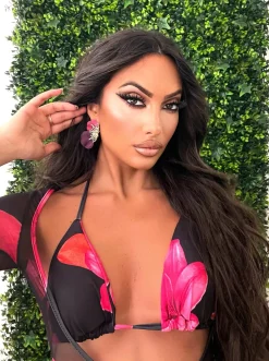Online Orecchini medusa Fuxia viola Orecchini|Bikini