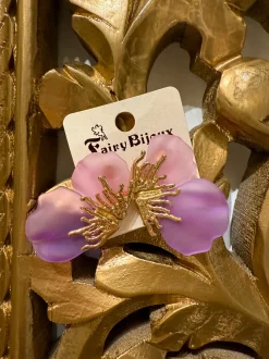 Hot Orecchini rosa e lilla oro Bikini|Bikini