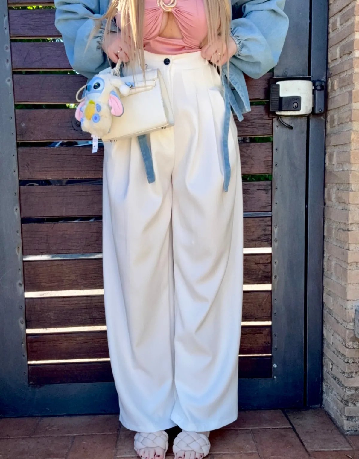 Online Pantalone a vita alta con pince Pantaloni