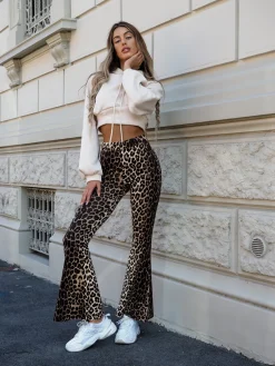Hot Pantalone a zampa animalier Pantaloni
