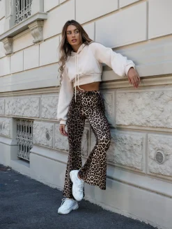 Hot Pantalone a zampa animalier Pantaloni