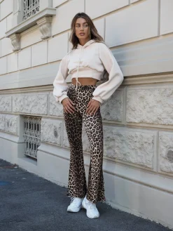 Hot Pantalone a zampa animalier Pantaloni
