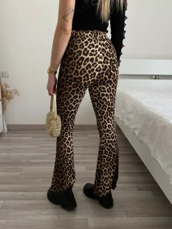 Hot Pantalone a zampa animalier Pantaloni