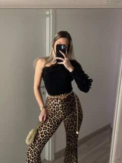 Hot Pantalone a zampa animalier Pantaloni
