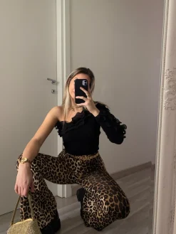 Hot Pantalone a zampa animalier Pantaloni