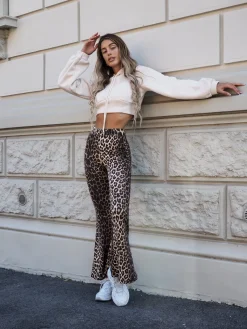 Hot Pantalone a zampa animalier Pantaloni