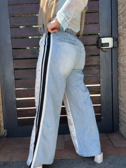 Online Pantalone in pizzo e denim Pantaloni
