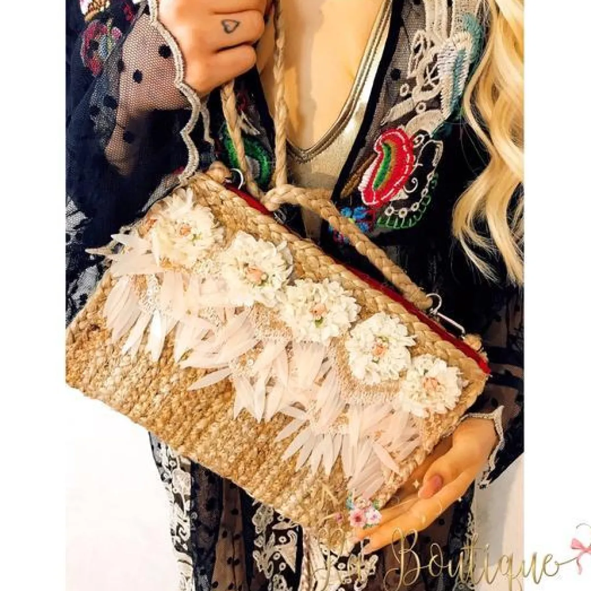 Fashion Pochette in raffia Borse
