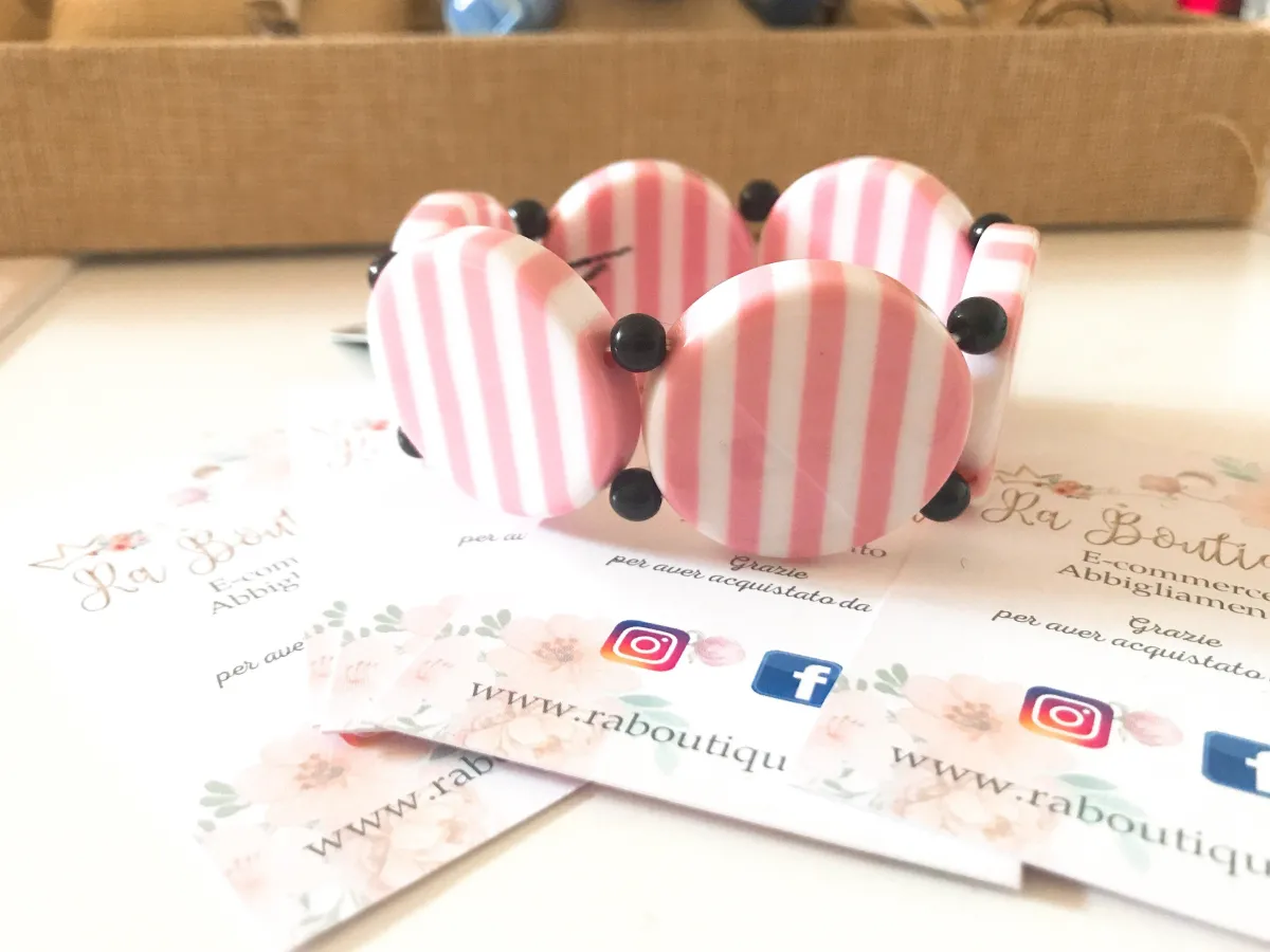 New Set bracciale e orecchini a righe Orecchini
