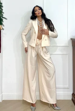 Best Set pantalone e giacca cipria Giacche E Cardigan|Completi & Tute