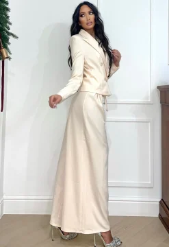 Best Set pantalone e giacca cipria Giacche E Cardigan|Completi & Tute
