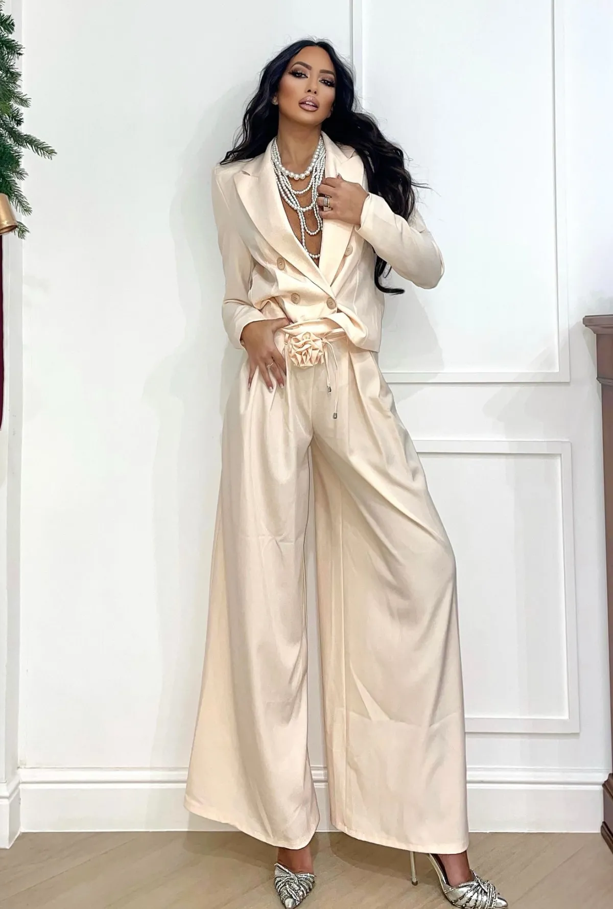 Best Set pantalone e giacca cipria Giacche E Cardigan|Completi & Tute