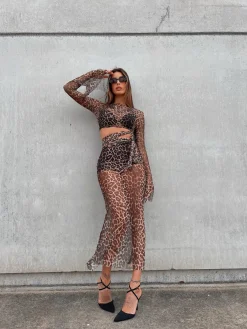 Discount Set top e gonna in velo animalier Completi & Tute