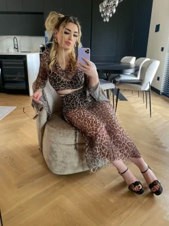 Discount Set top e gonna in velo animalier Completi & Tute