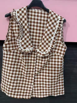 Best Top a quadri con scollo Bluse & Top