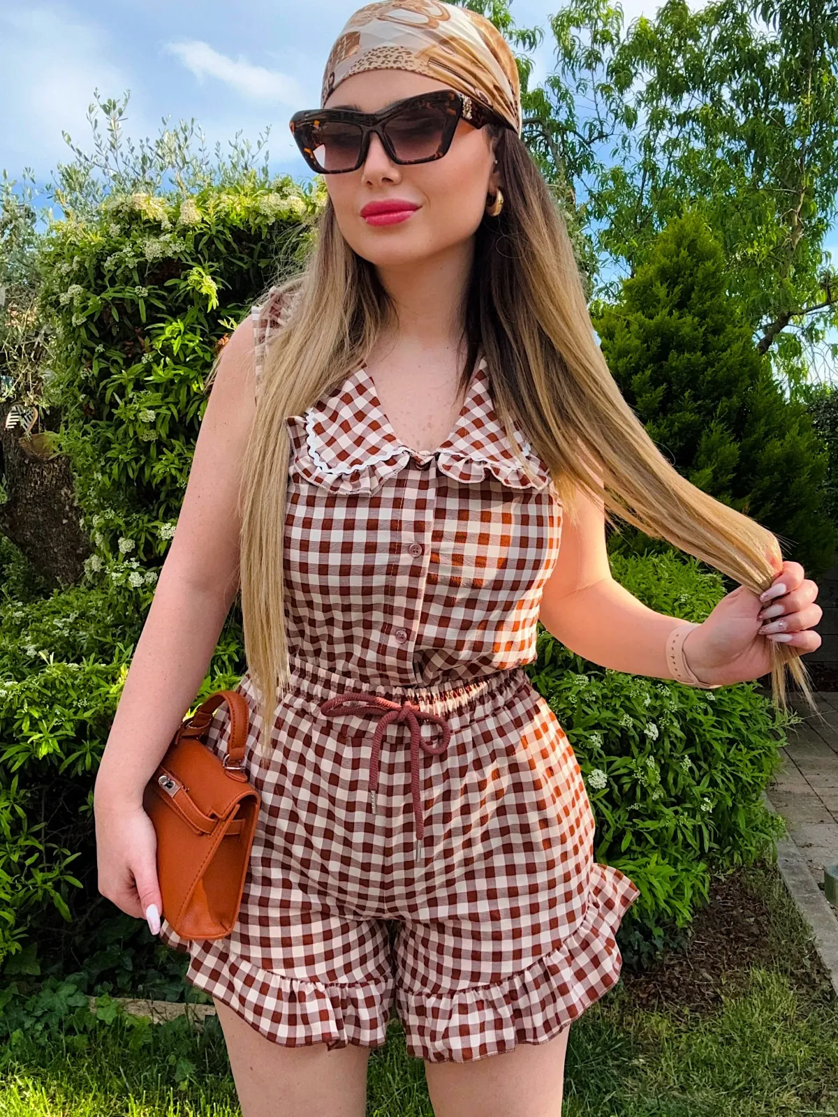 Best Top a quadri con scollo Bluse & Top